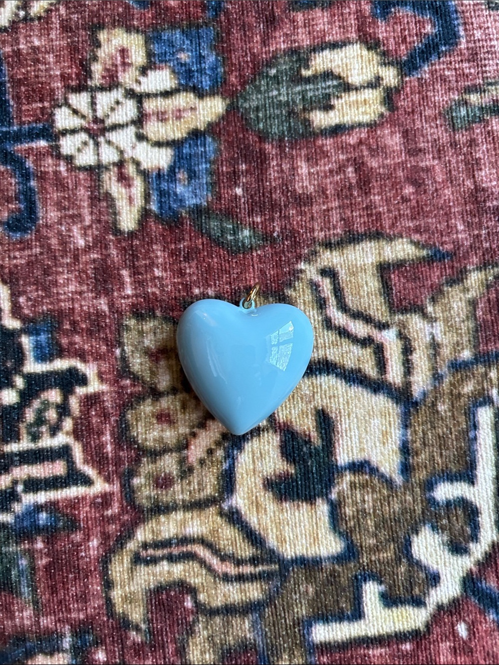Roxanne Assoulin Large Light Blue Heart Pendant Charm